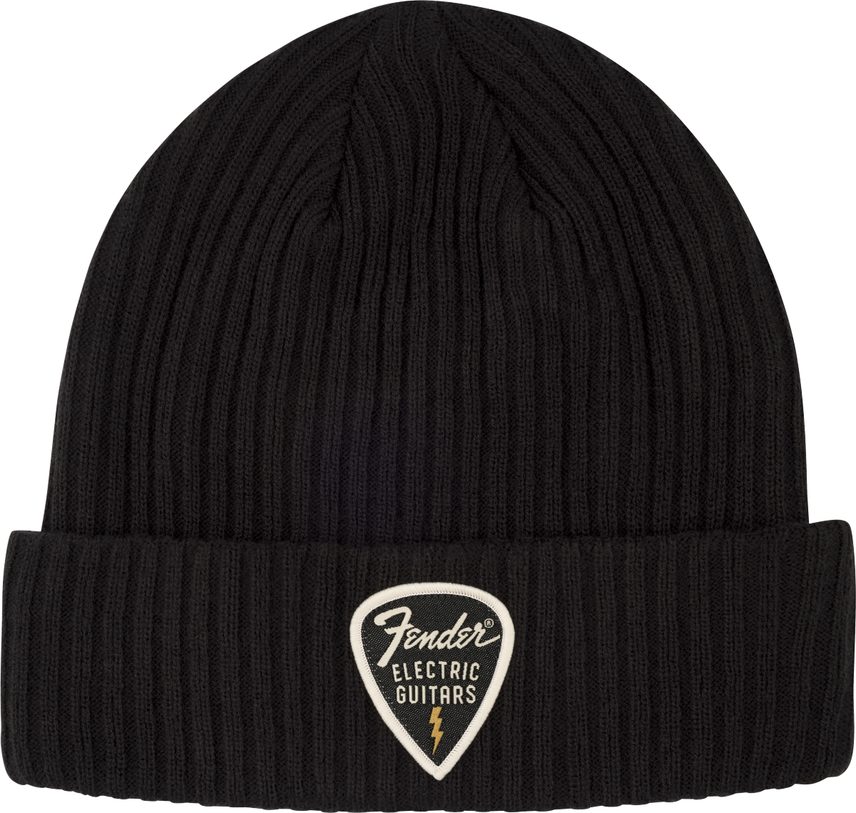 Fender Pick Patch Ribbed Beanie, Black - Metronome Music Inc.