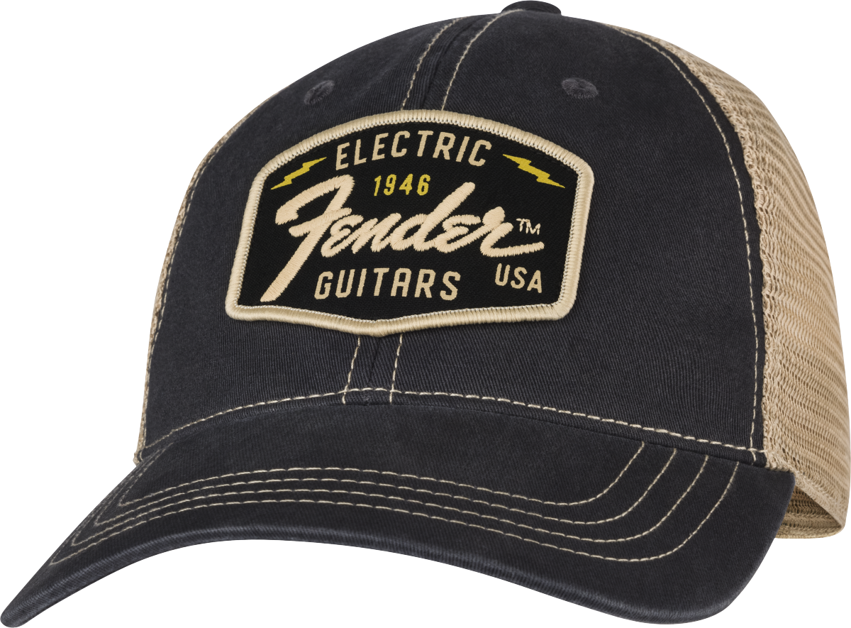 Fender Transition Logo Patch Hat, Black/Stone One Size - Metronome Music Inc.