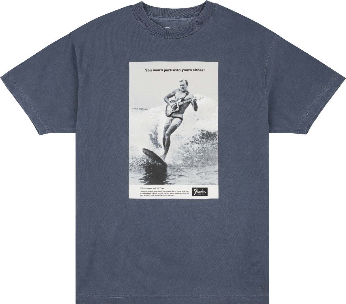 Fender Vintage Ad Surfer Tee, Ocean, XL - Metronome Music Inc.