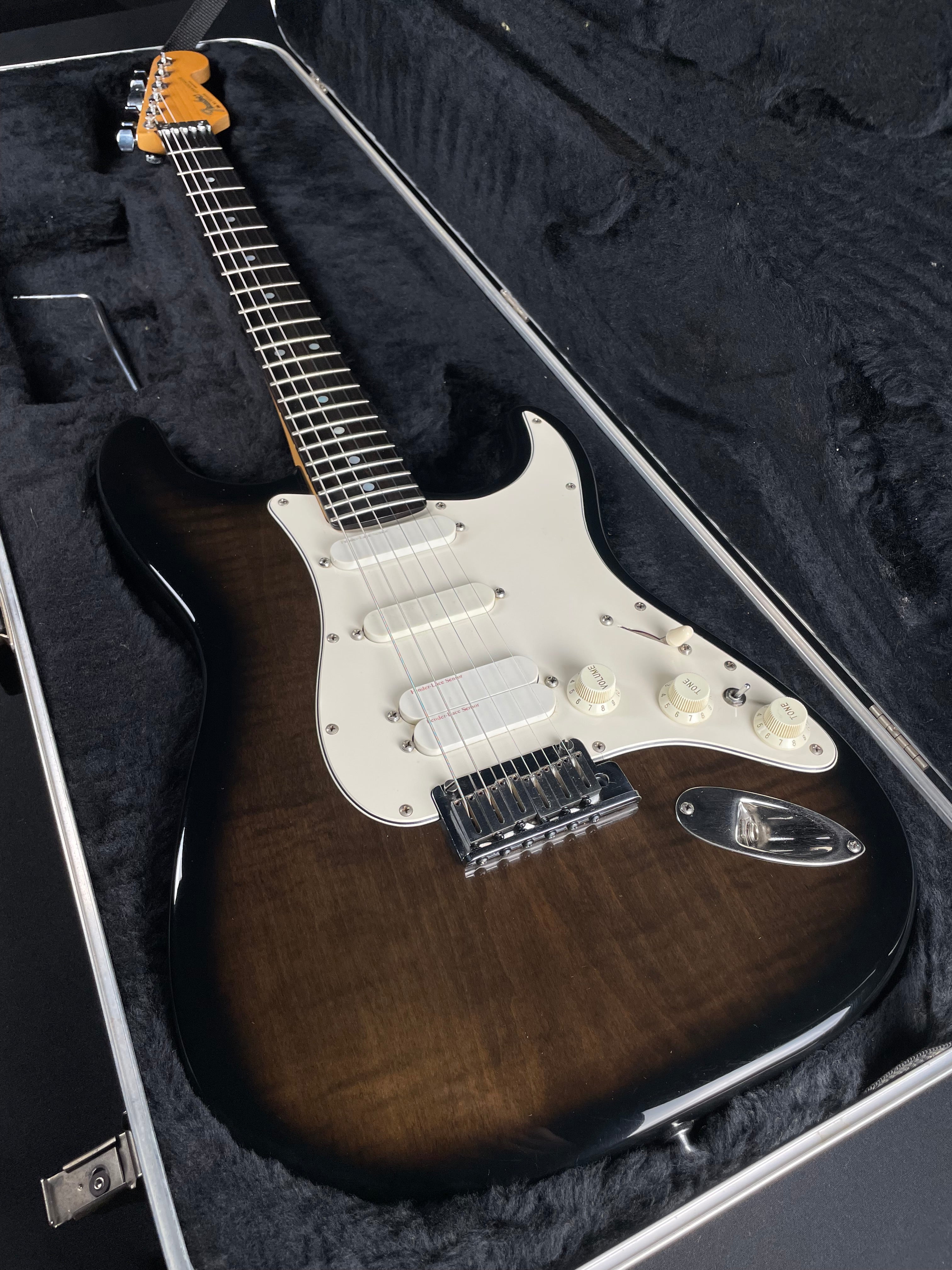 Fender Strat Plus Ultra w/OHSC - Ebony Burst (1991) - Metronome Music Inc.