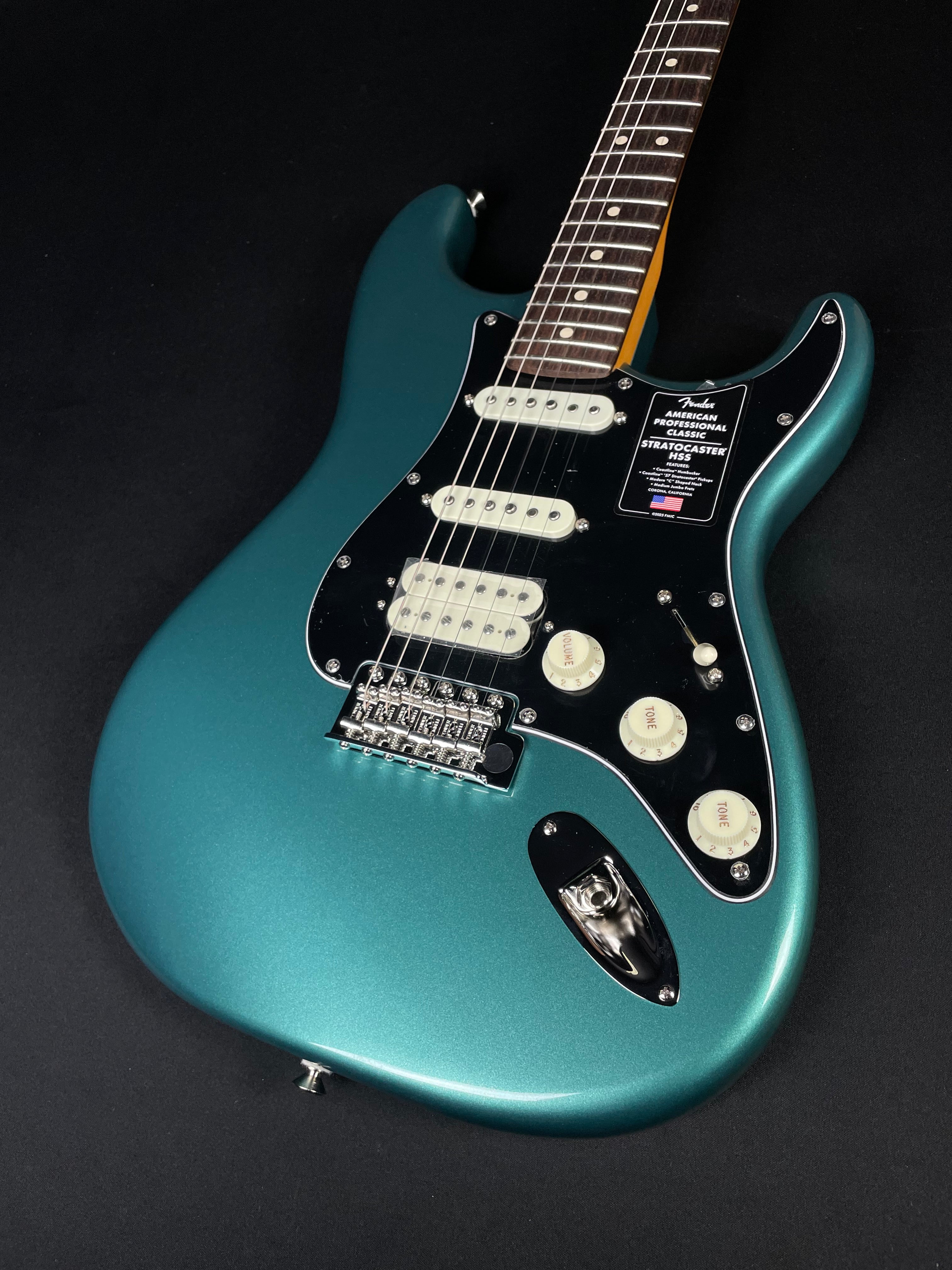 Fender American Professional Classic Stratocaster - HSS, Faded Sherwood Green Metallic