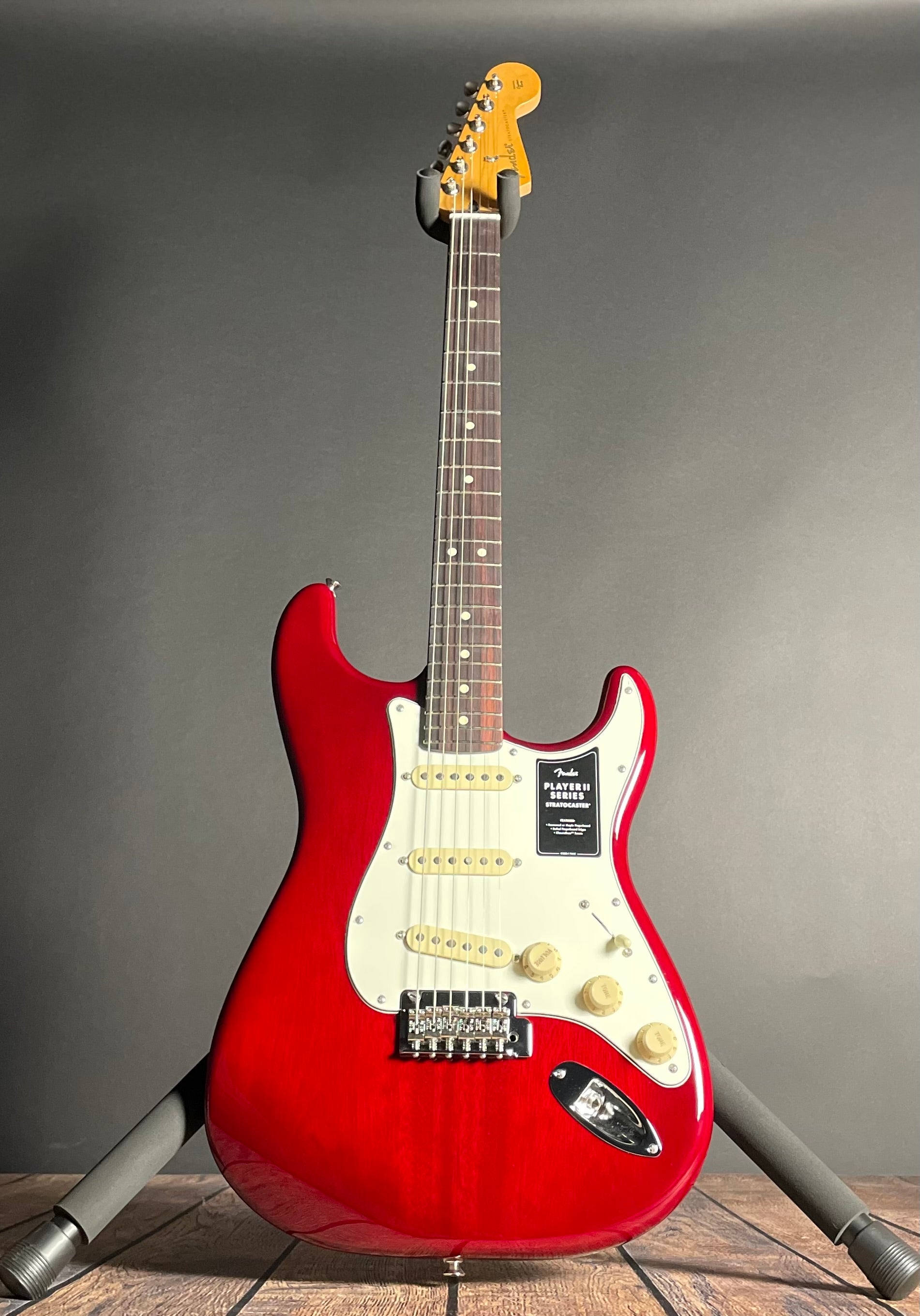 Fender Player II Stratocaster, Rosewood- Transparent Cherry Burst (6lbs 6oz) - Metronome Music Inc.