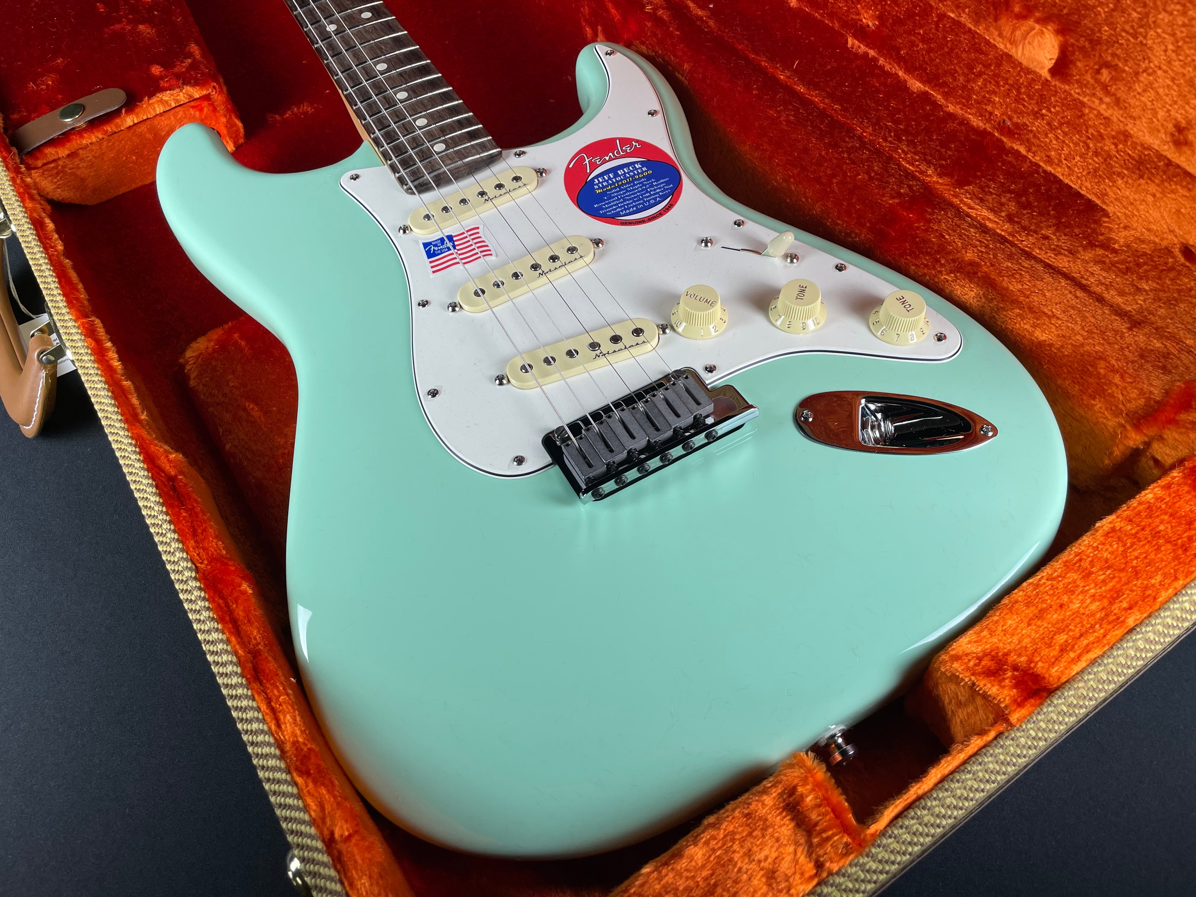 Fender Jeff Beck Stratocaster Rosewood w/OHSC - Surf Green (2023) - Metronome Music Inc.