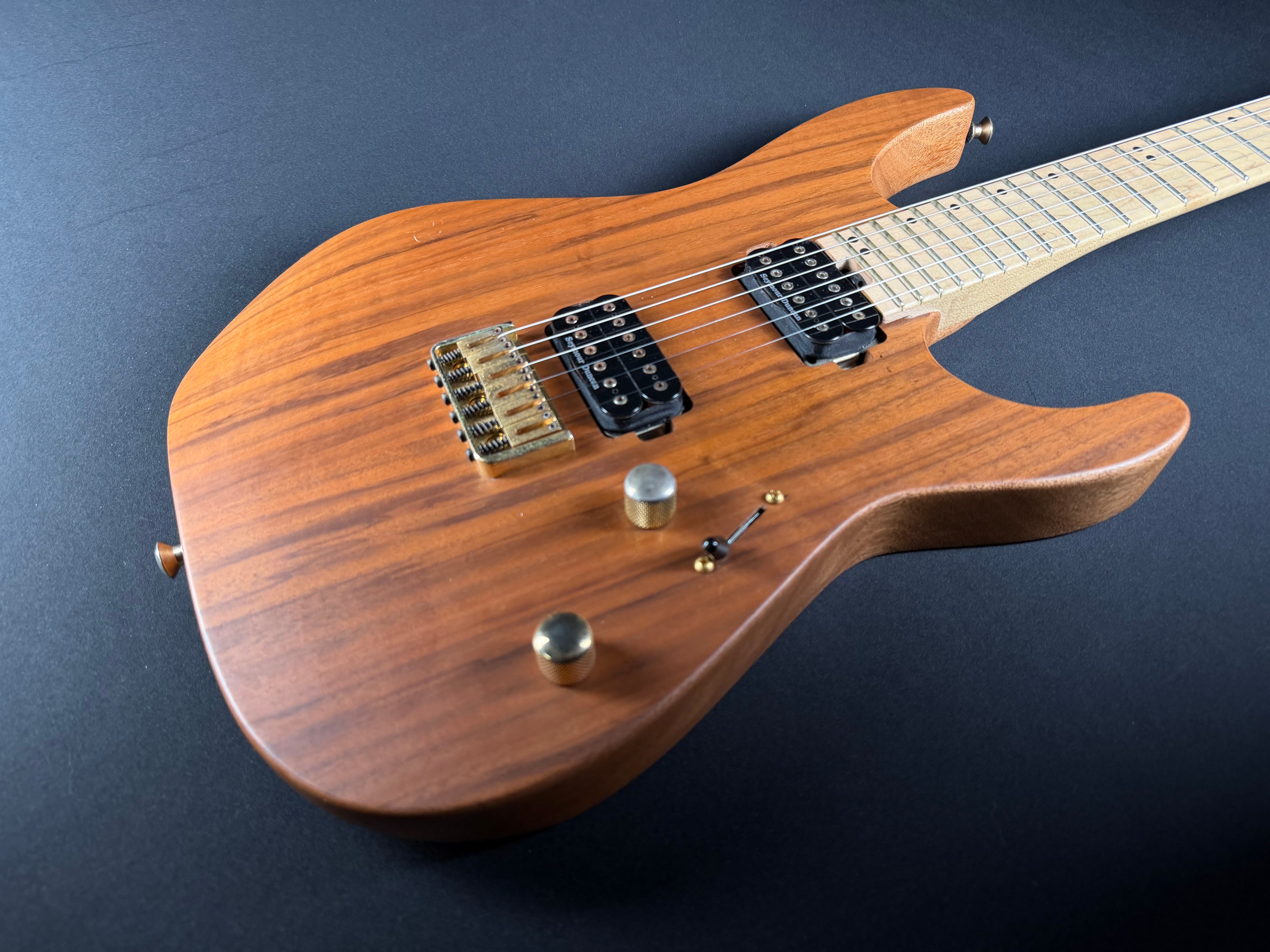 Charvel Pro-Mod DK24 HH HT M Mahogany with Figured Walnut - Natural (2020) - Metronome Music Inc.