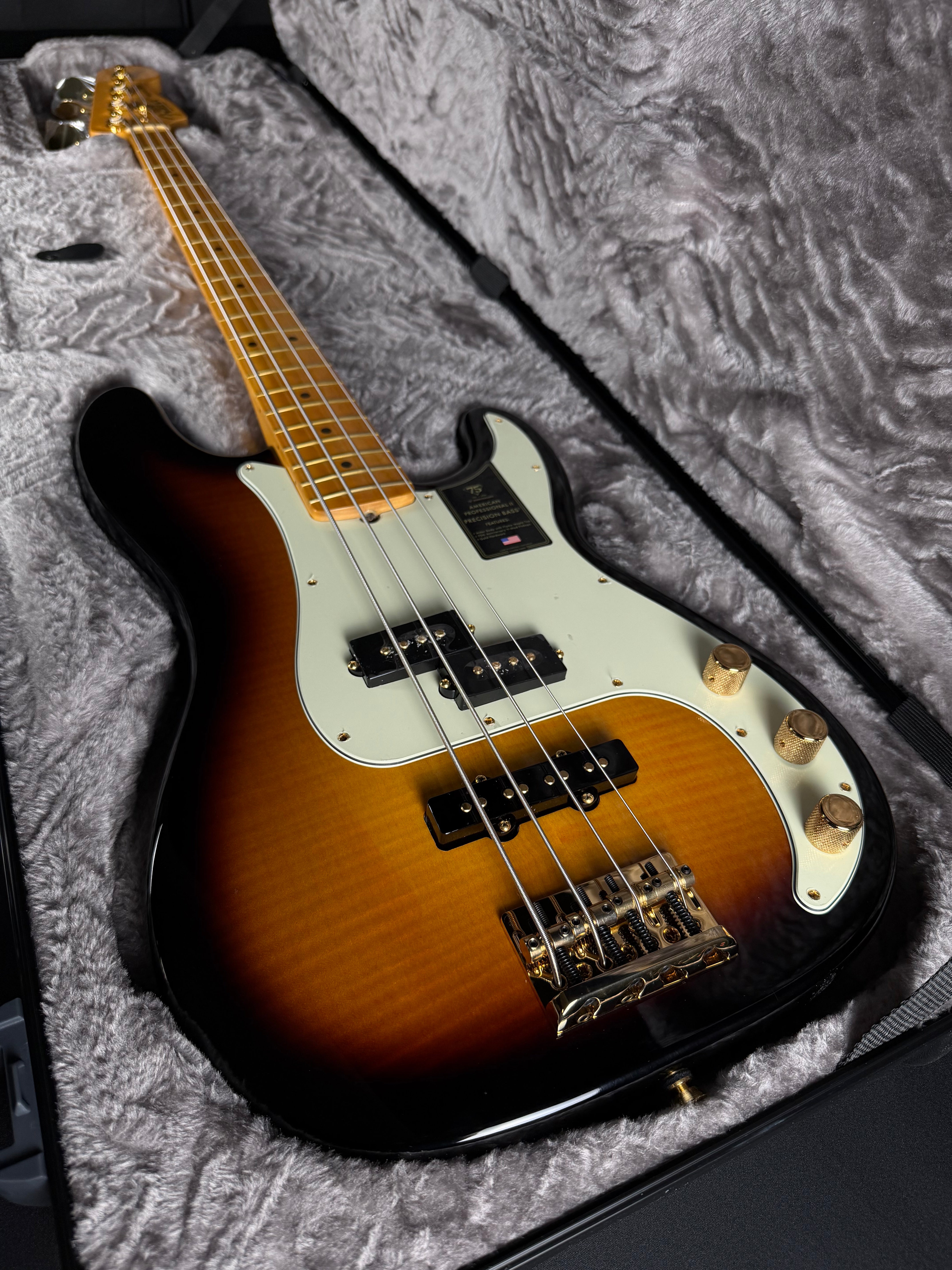Fender 75th Anniversary American Professional PJ Bass - 2-Color Sunburst (2026) - Metronome Music Inc.