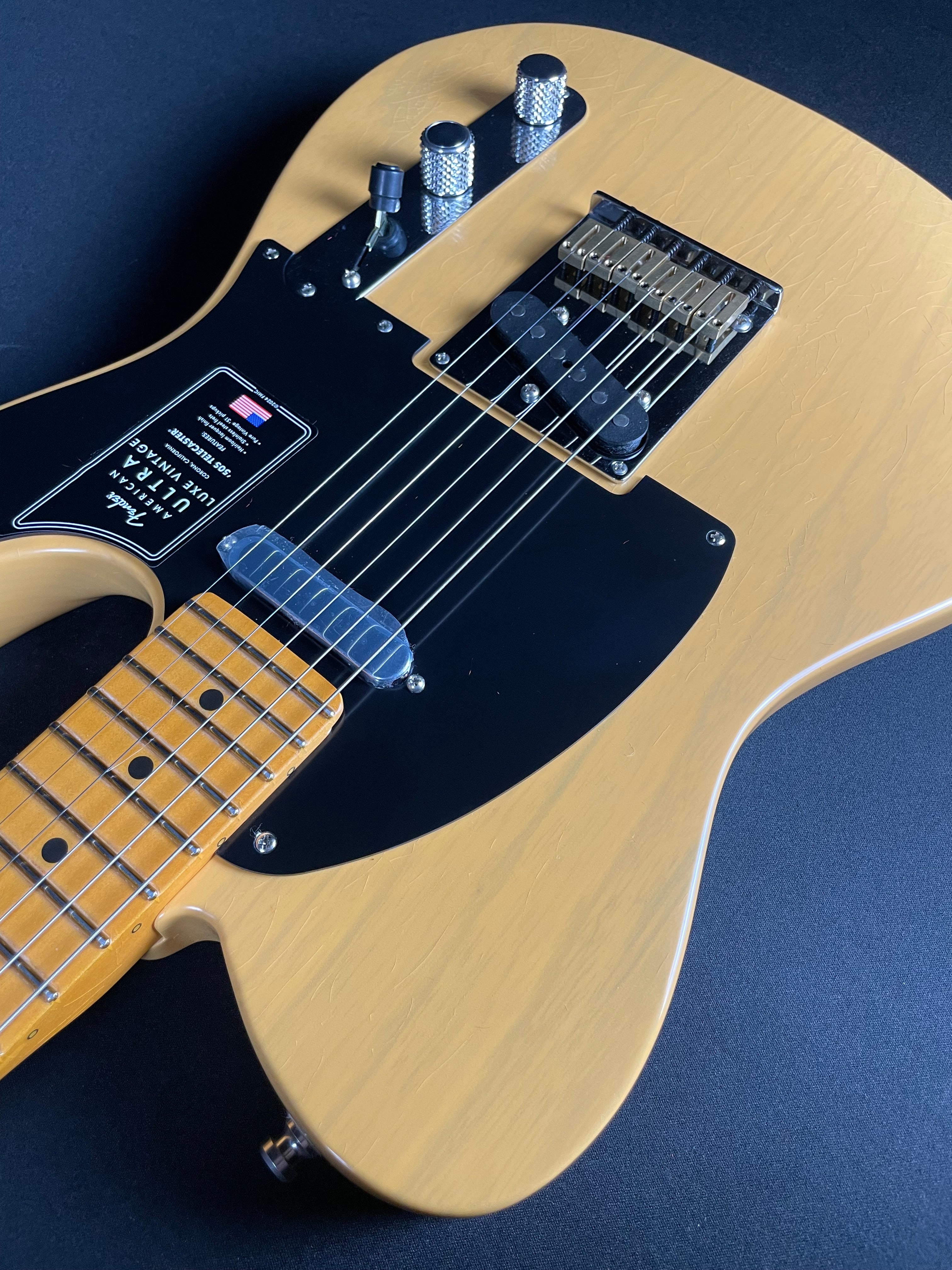 Fender American Ultra Luxe Vintage '50s Telecaster - Butterscotch Blonde - Metronome Music Inc.