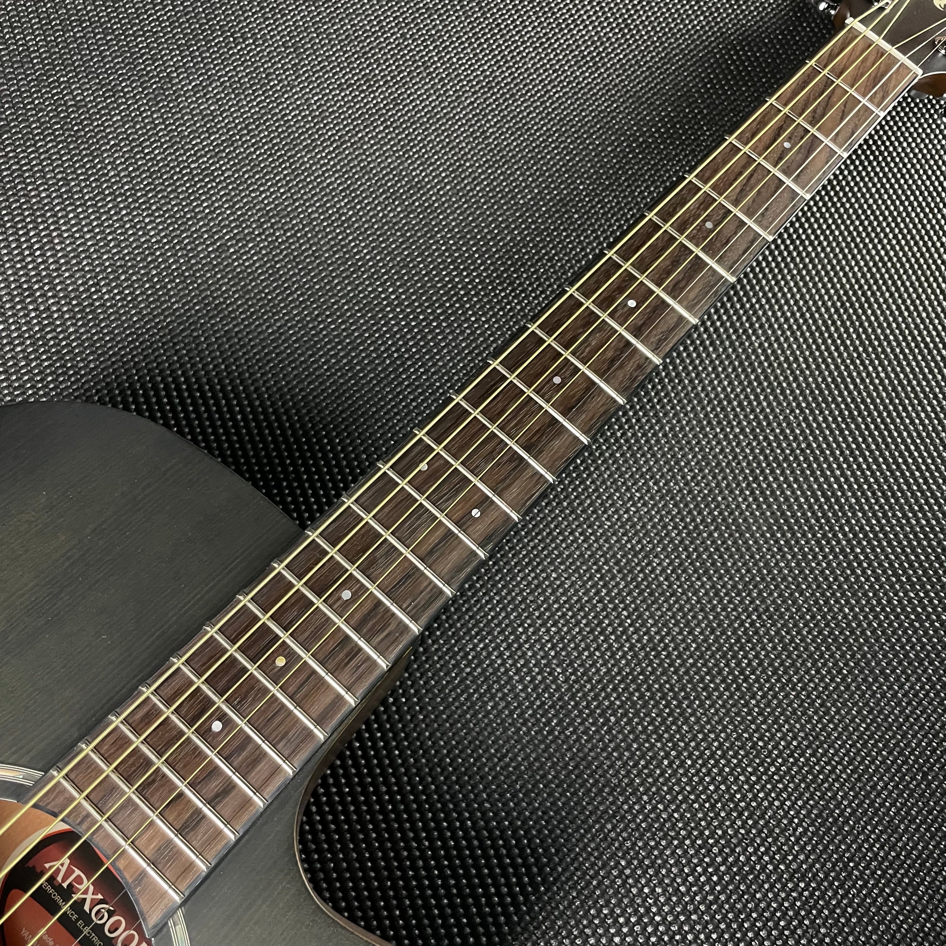 Yamaha APX600M Thinline Acoustic- Smoky Black - Metronome Music Inc.