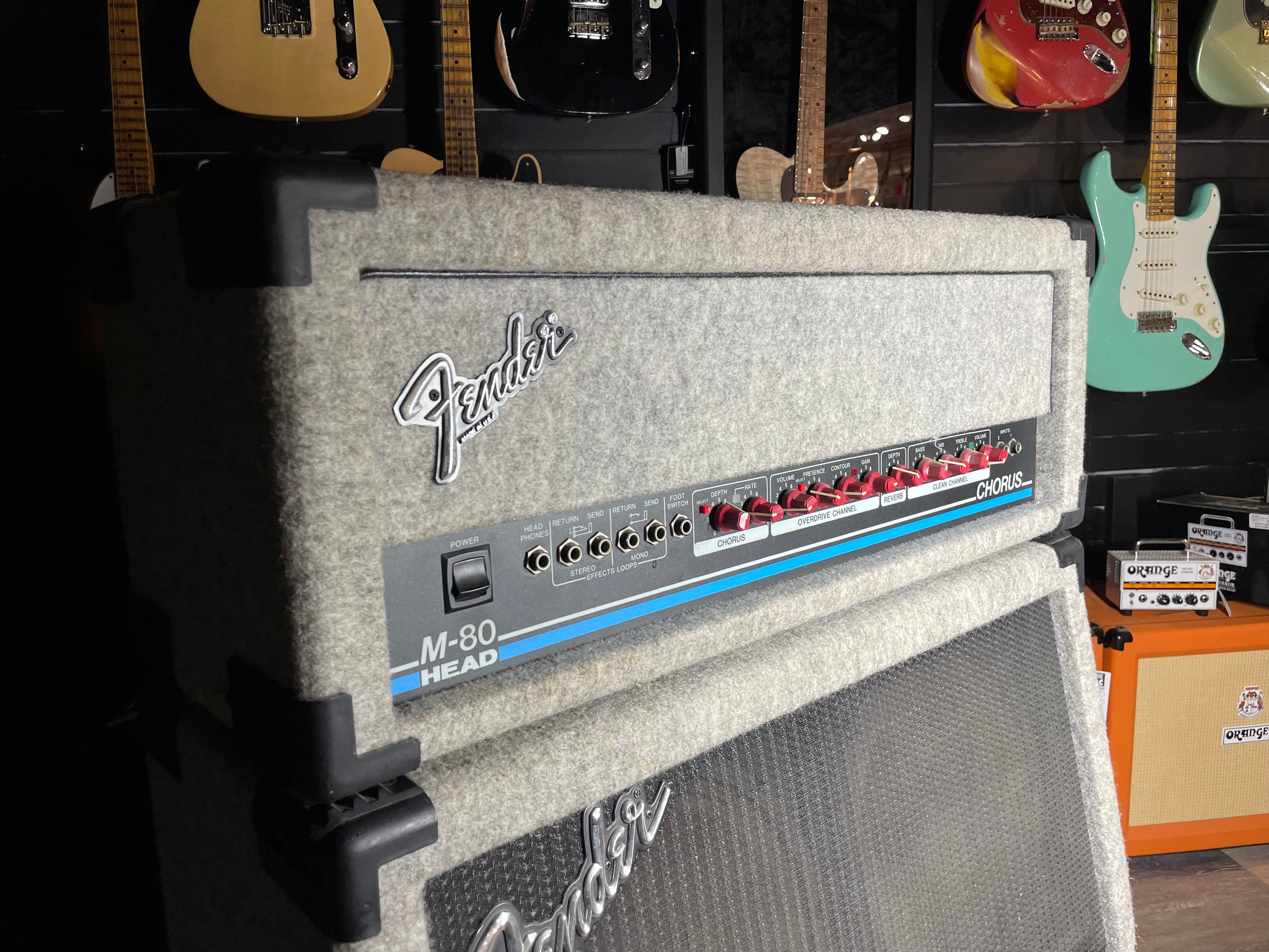 Fender M-80 Solid State Amp Head and Cabinet (1991) - Metronome Music Inc.