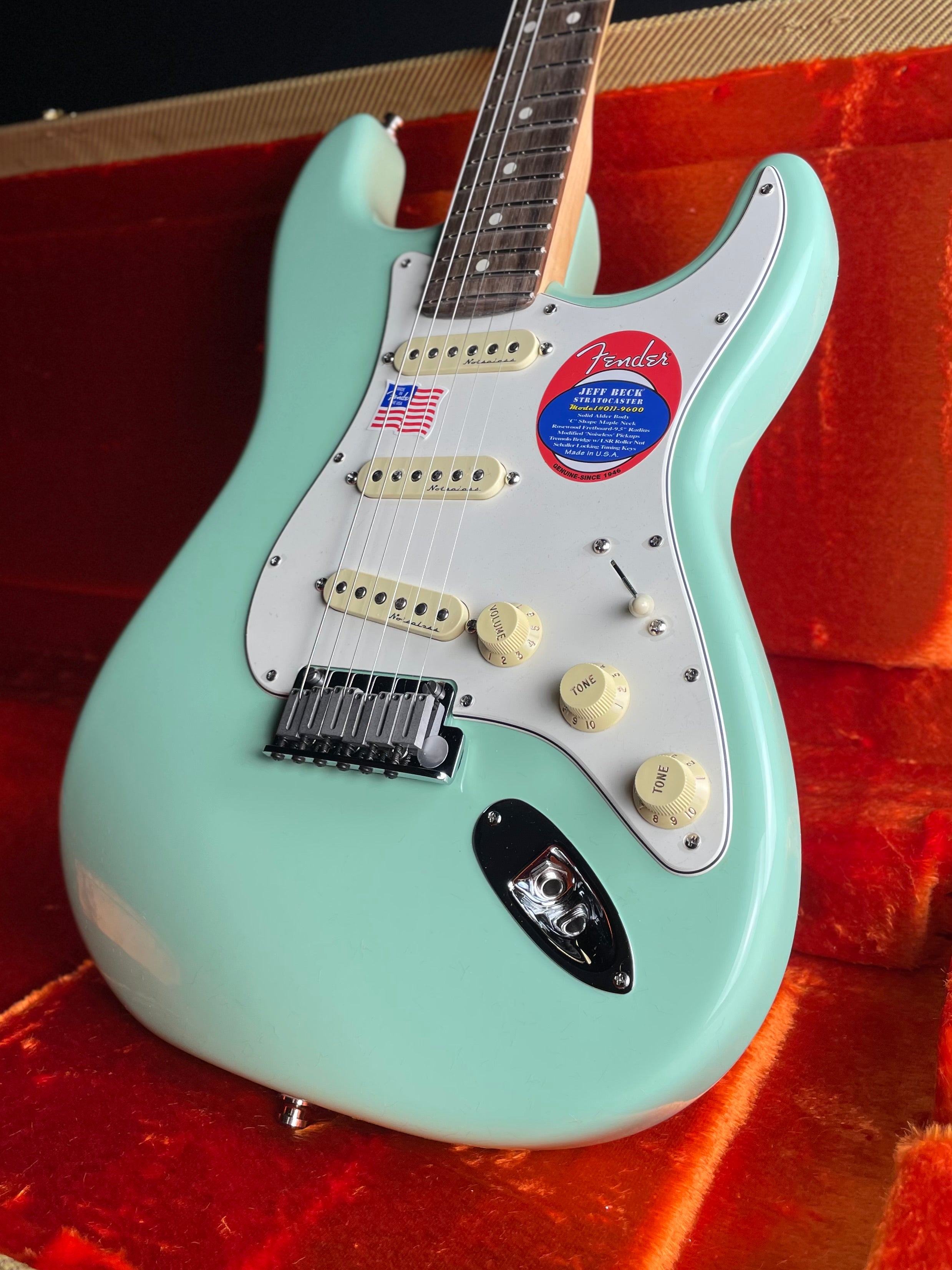 Fender Jeff Beck Stratocaster Rosewood w/OHSC - Surf Green (2023) - Metronome Music Inc.