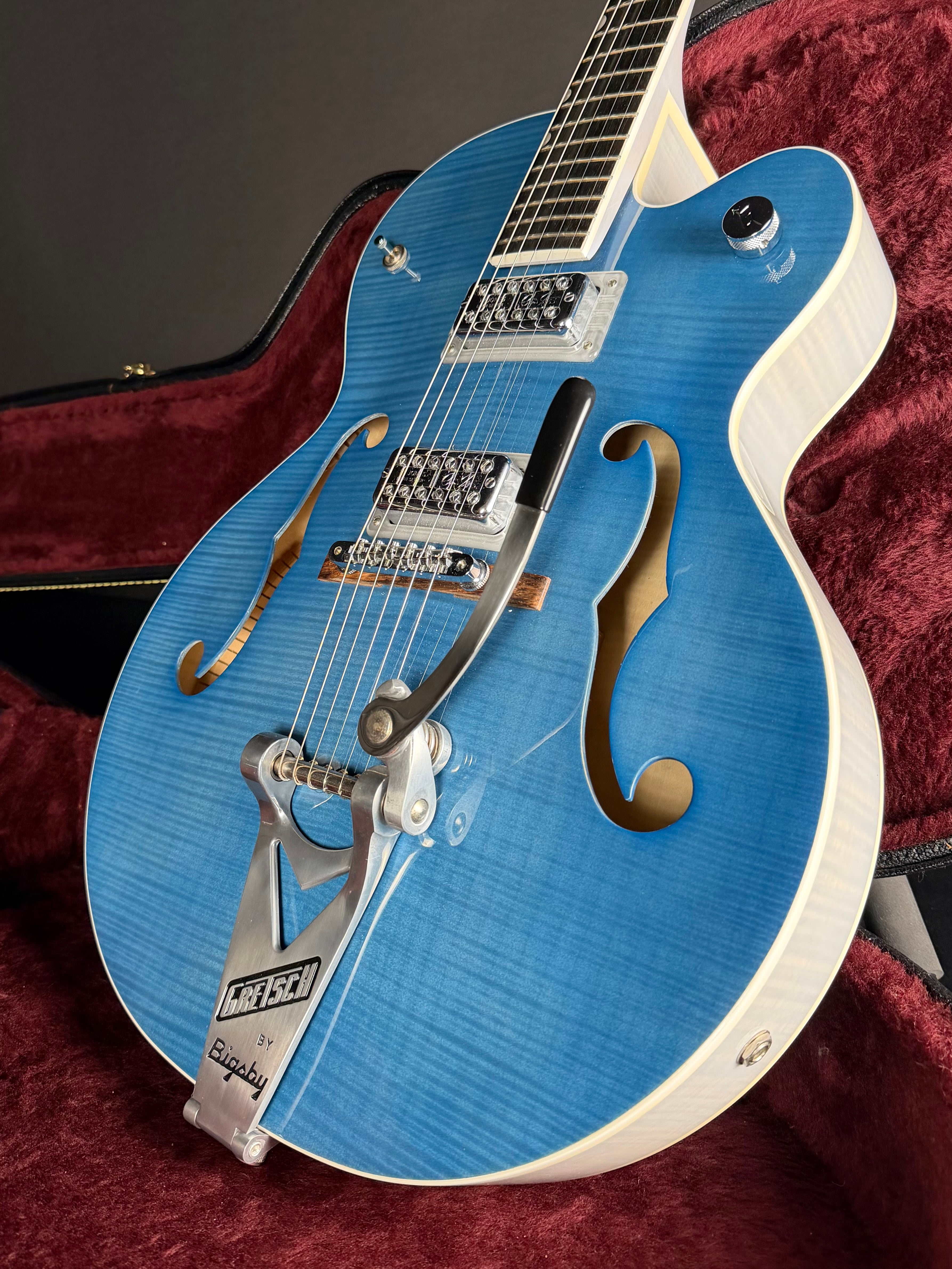 Gretsch G6120SH Brian Setzer 2-Tone Hot Rod w/OHSC - Harbor Blue (Used)