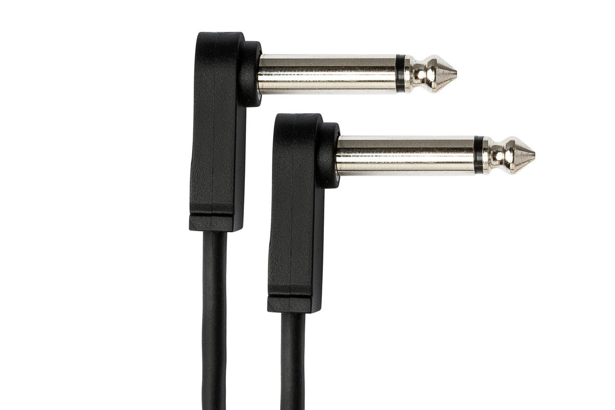 HOSA CFP-606 Flat Guitar Patch Cable, Molded Low-Profile Right-Angle To Same - Metronome Music Inc.