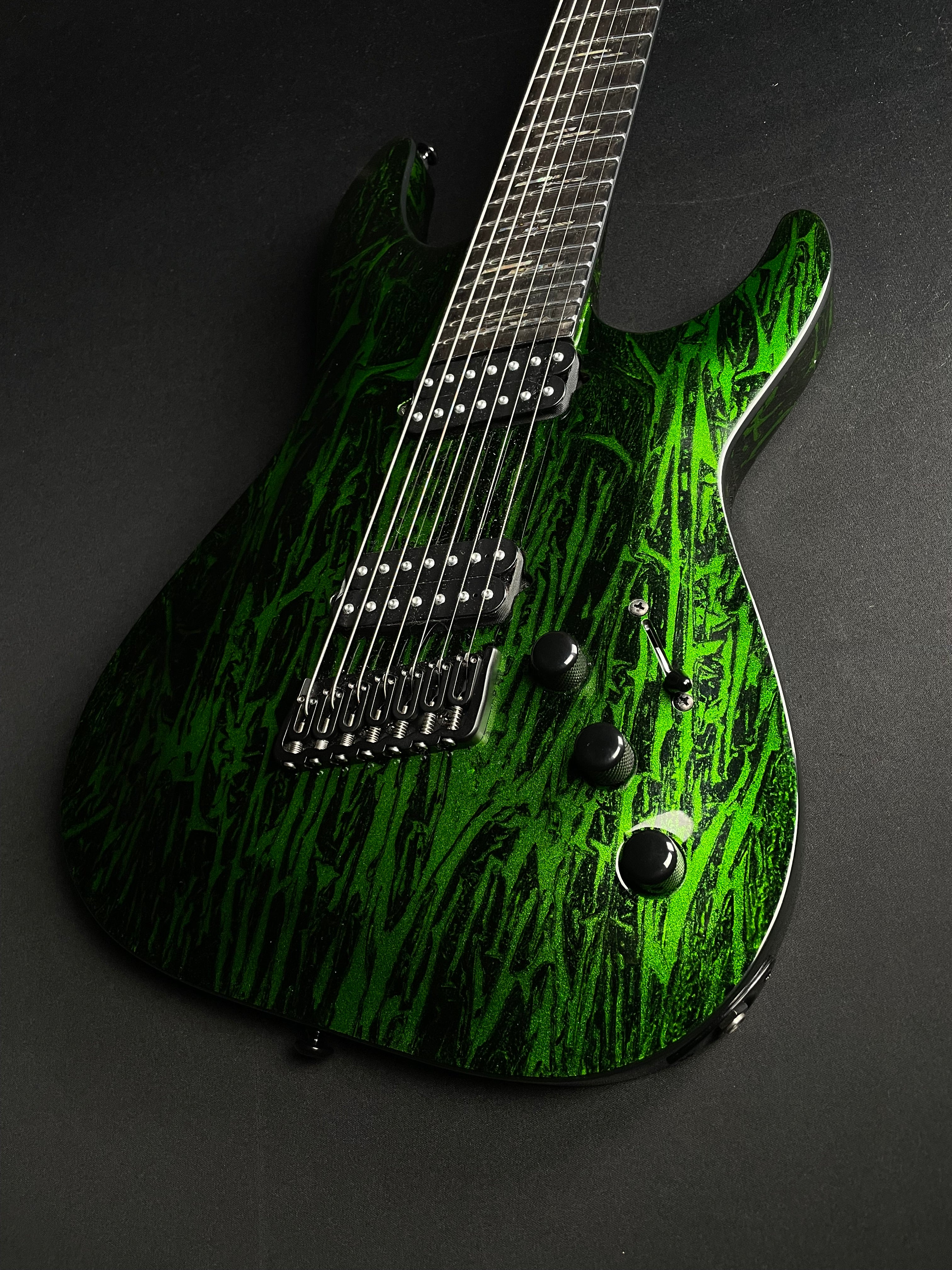 Schecter C-7 Multiscale Silver Mountain 7-String - Toxic Venom (2021) - Metronome Music Inc.
