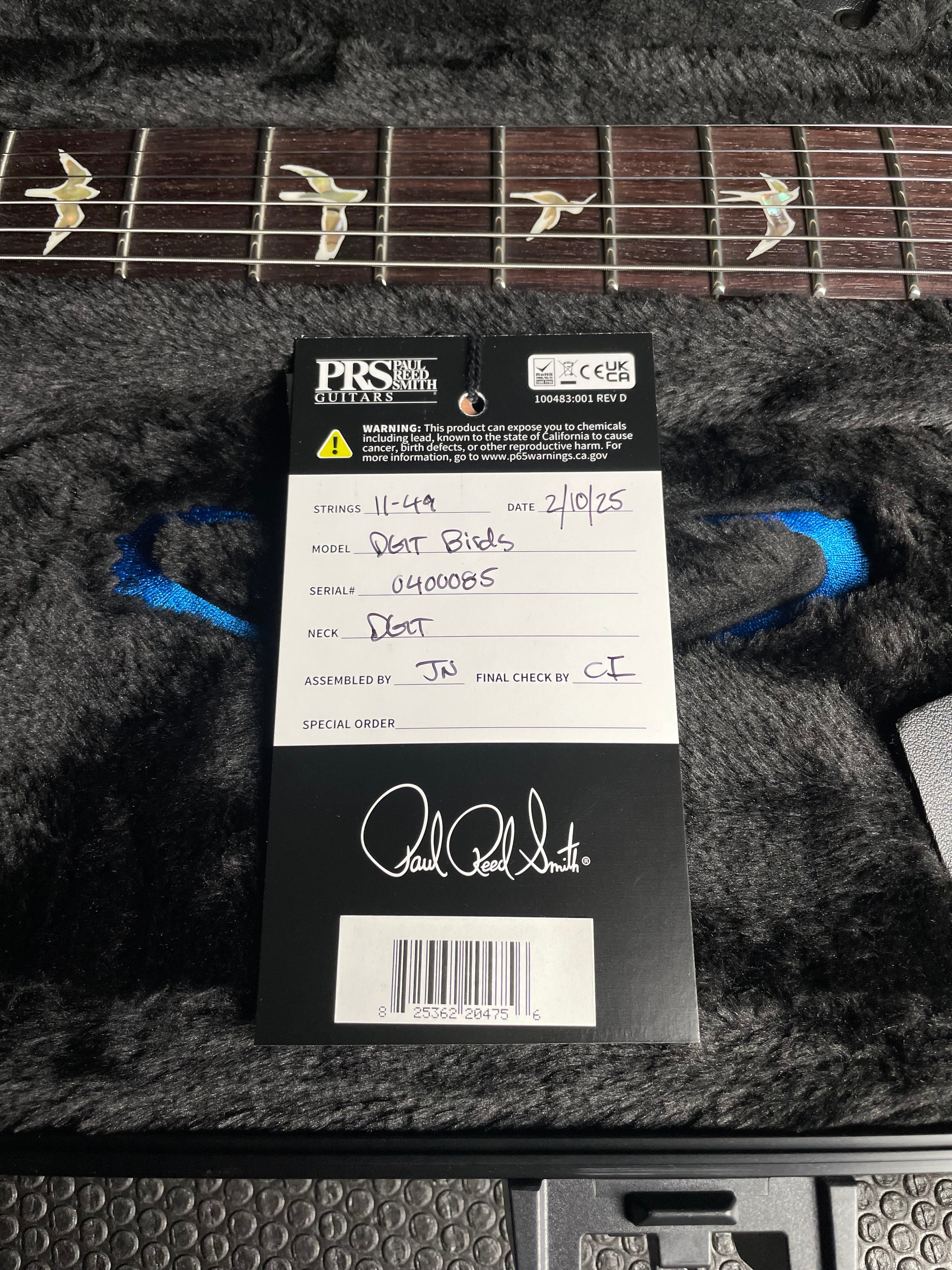 PRS Core DGT David Grissom Signature - Faded Blue Jean Smokeburst - Metronome Music Inc.
