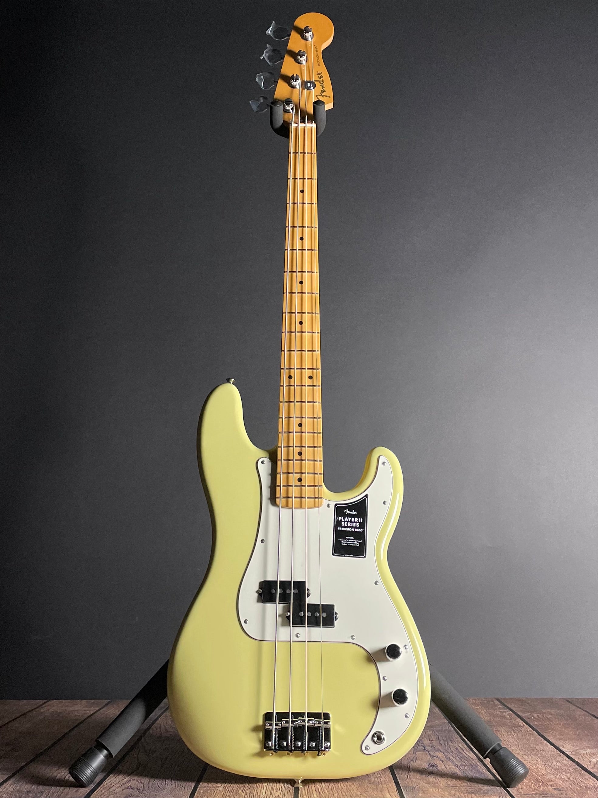 Fender Player II Precision Bass, Maple- Hialeah Yellow (8lbs 2oz) - Metronome Music Inc.