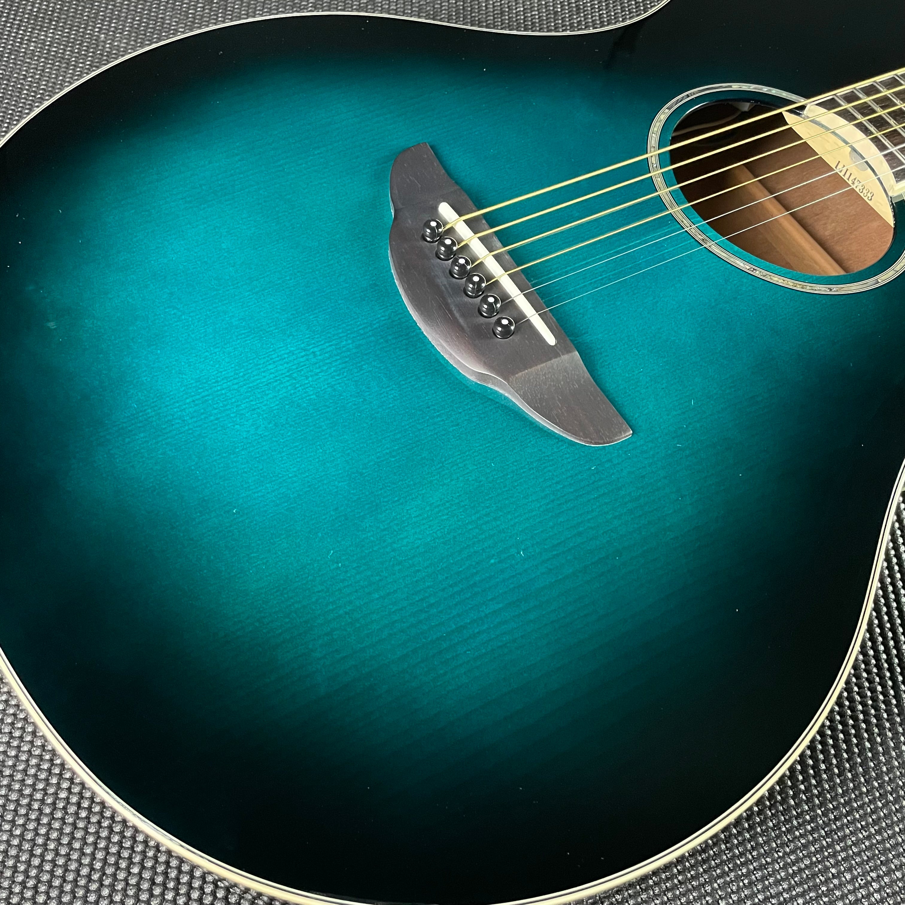 Yamaha APX600 Thinline Acoustic- Oriental Blue Burst - Metronome Music Inc.