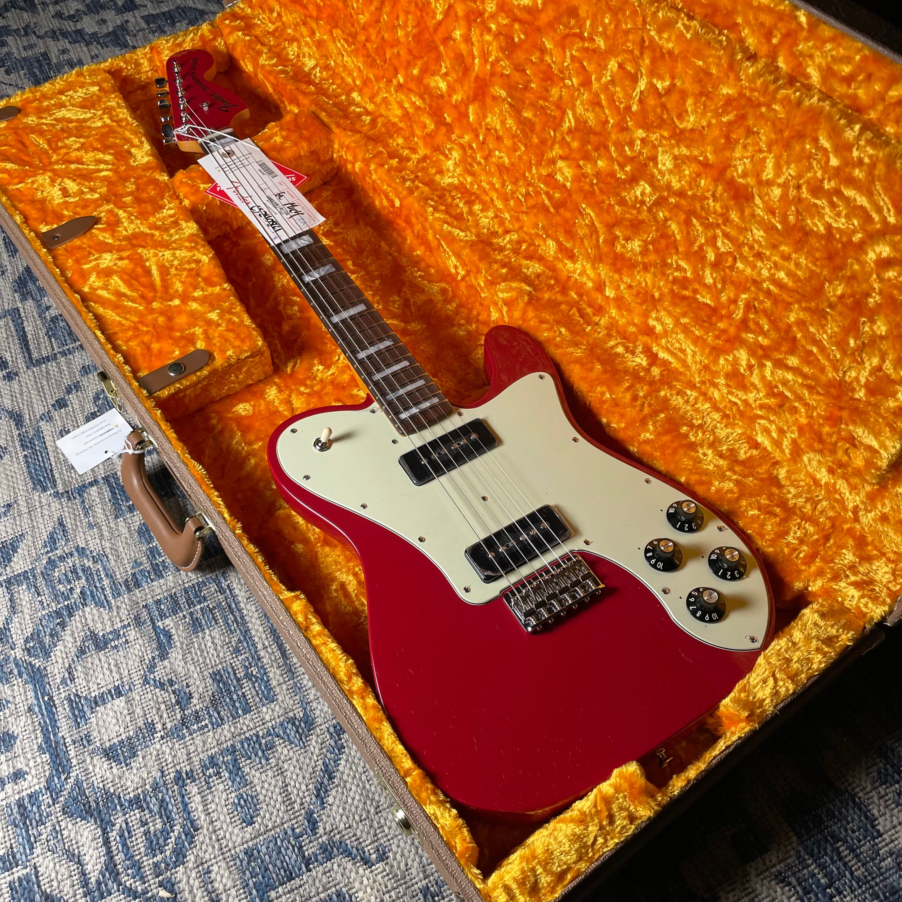 Fender Chris Shiflett Cleaver Telecaster Deluxe - Dakota Red (7lbs 13oz) - Metronome Music Inc.