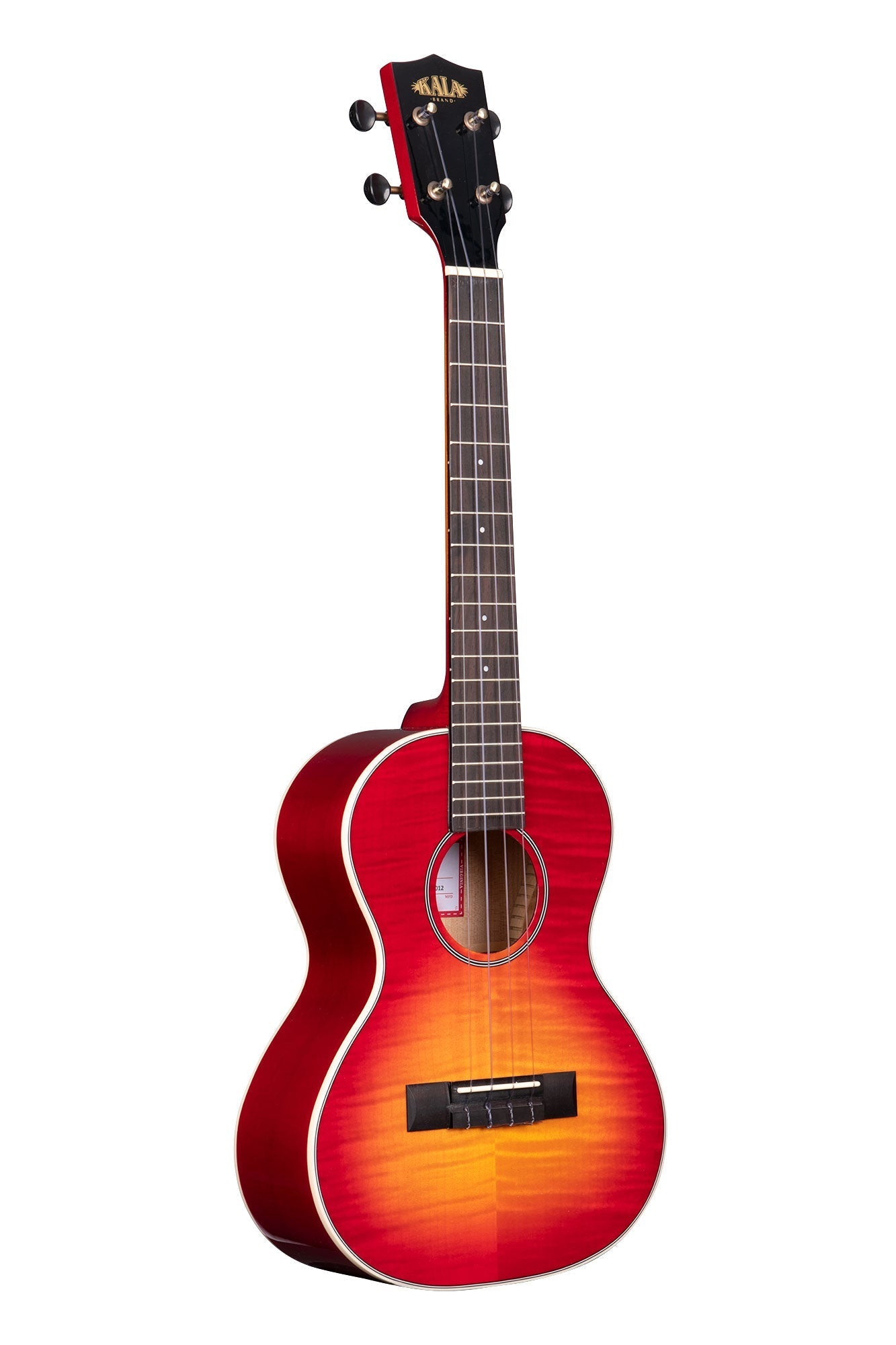 Kala Gloss Flame Maple Tenor Ukulele - Cherry Burst - Metronome Music Inc.