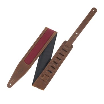 Levy's M317TRI-BRN-BRG Crazy Horse Leather Strap - Metronome Music Inc.