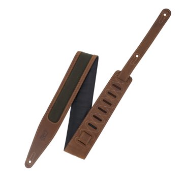 Levy's M317TRI-BRN-GRN Crazy Horse Leather Strap - Metronome Music Inc.