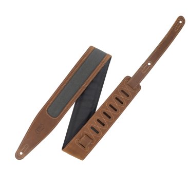 Levy's M317TRI-BRN-GRY Crazy Horse Leather Strap - Metronome Music Inc.