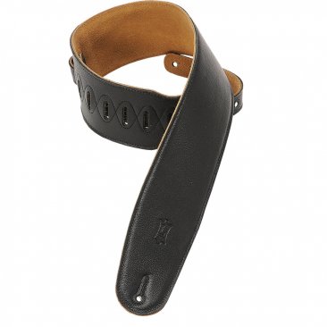 Levy's M4GF-BLK 3.5" Garment Leather Bass Strap - Metronome Music Inc.