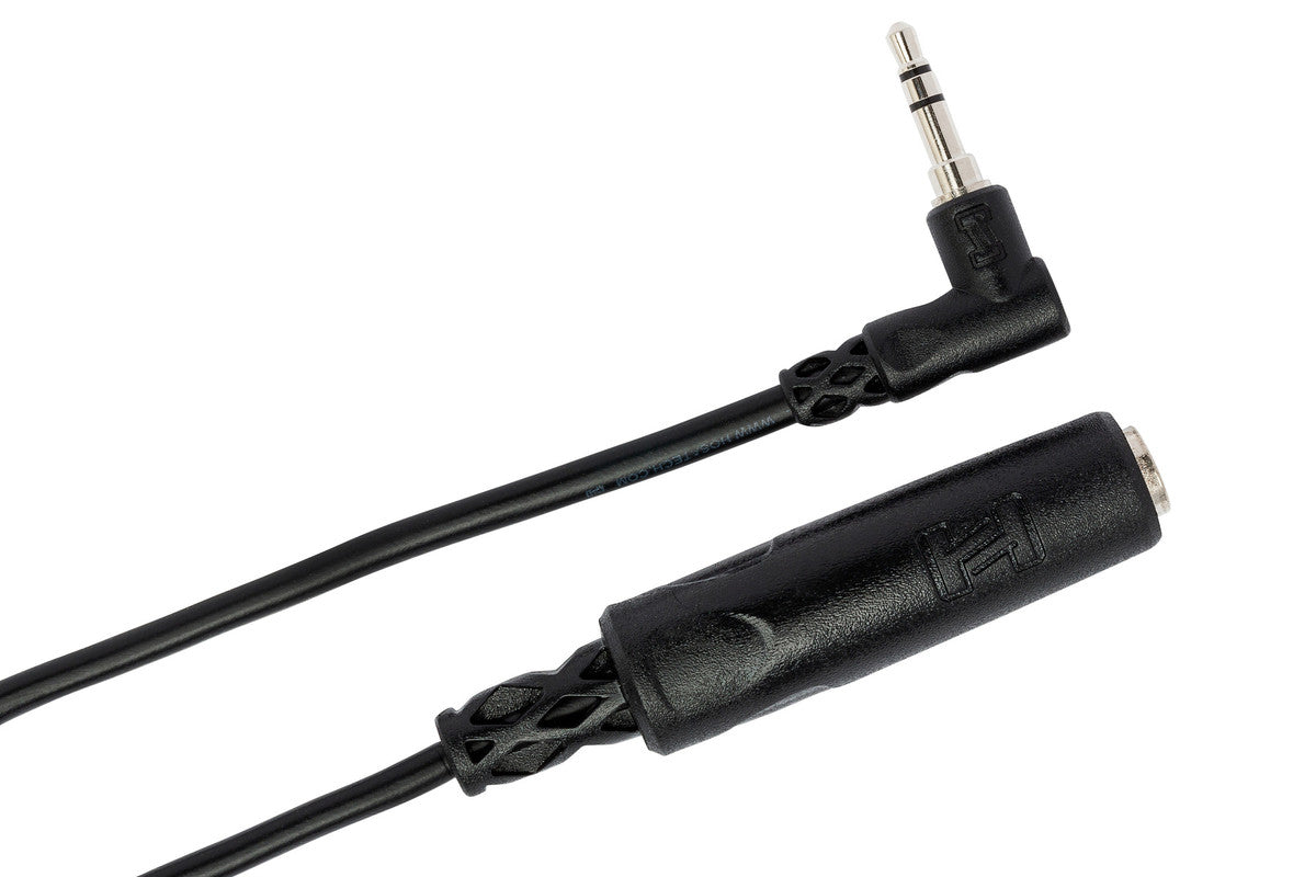 HOSA MHE-100.5 Headphone Adaptor, 1/4 In TRS To Right-Angle 3.5 Mm TRS - Metronome Music Inc.