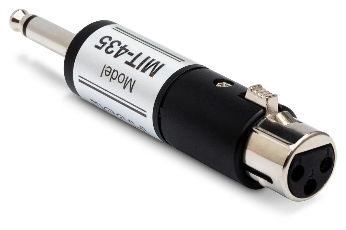HOSA MIT-435 Impedance Transformer, XLR3F To 1/4 In TS - Metronome Music Inc.