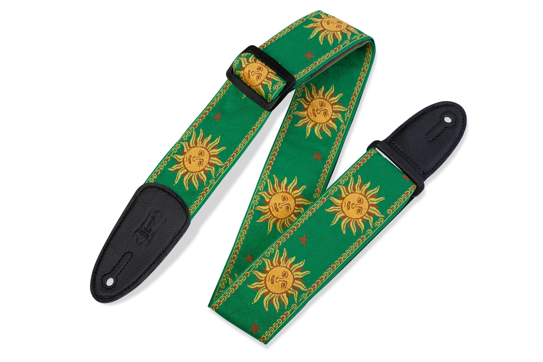 Levy's MPJG-SUN-GRN guitar strap - Metronome Music Inc.