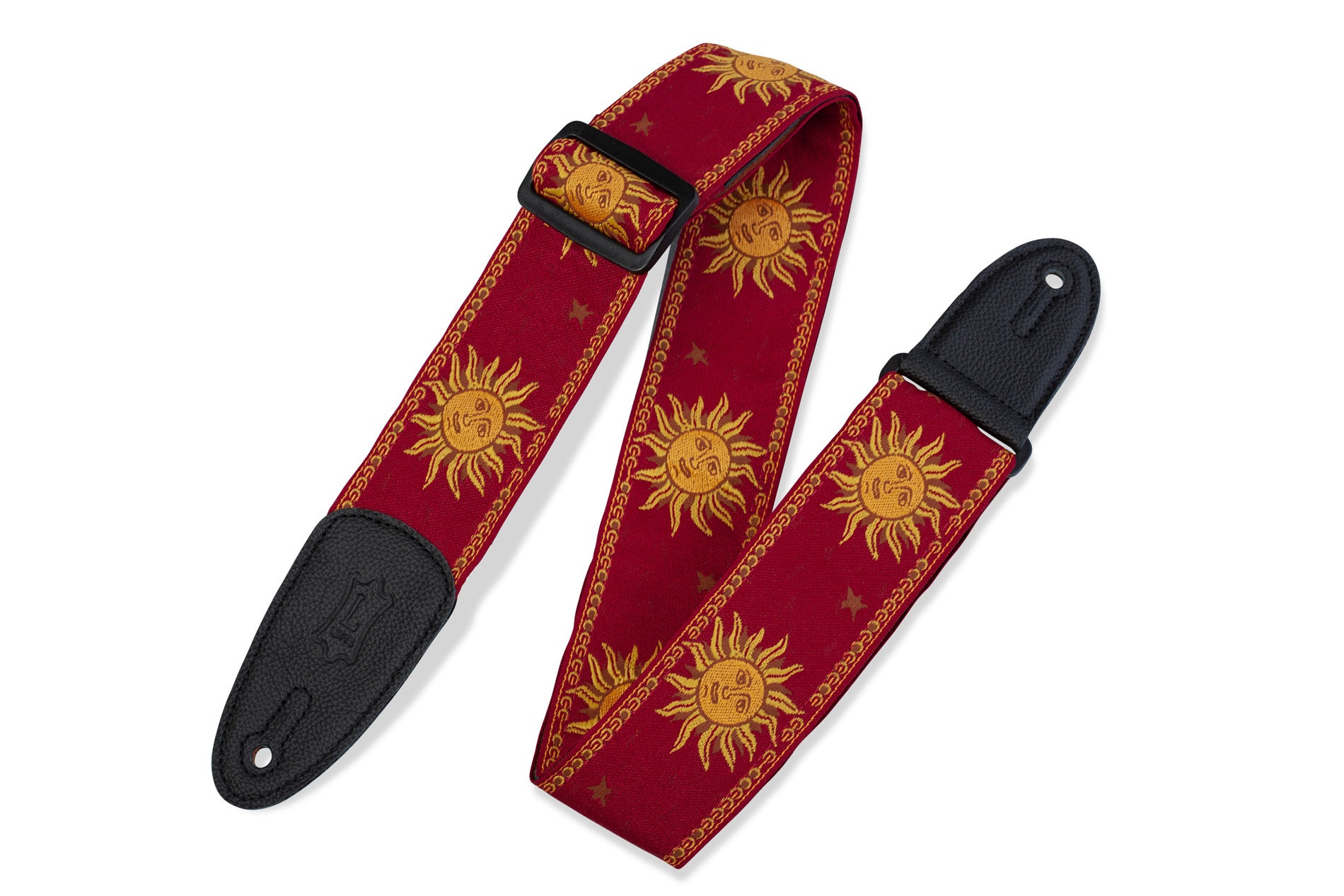 Levy's MPJG-SUN-RED guitar strap - Metronome Music Inc.