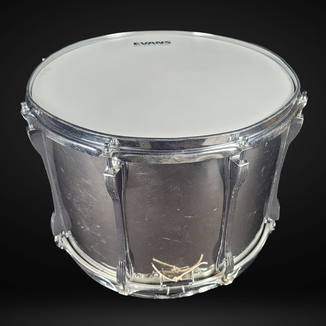 Ludwig 14x10 Chrome Over Aluminum Marching Snare (1970s) - Metronome Music Inc.
