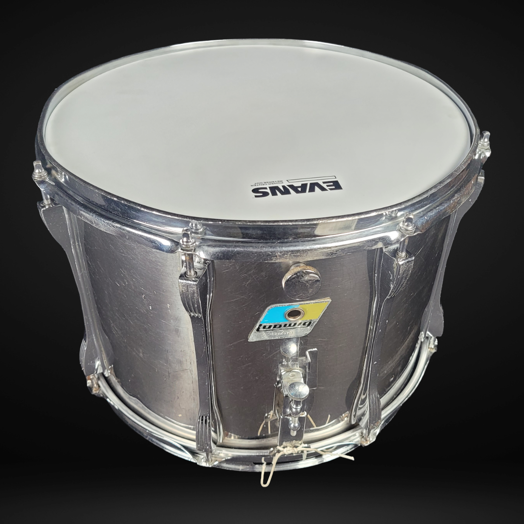 Ludwig 14x10 Chrome Over Aluminum Marching Snare (1970s) - Metronome Music Inc.