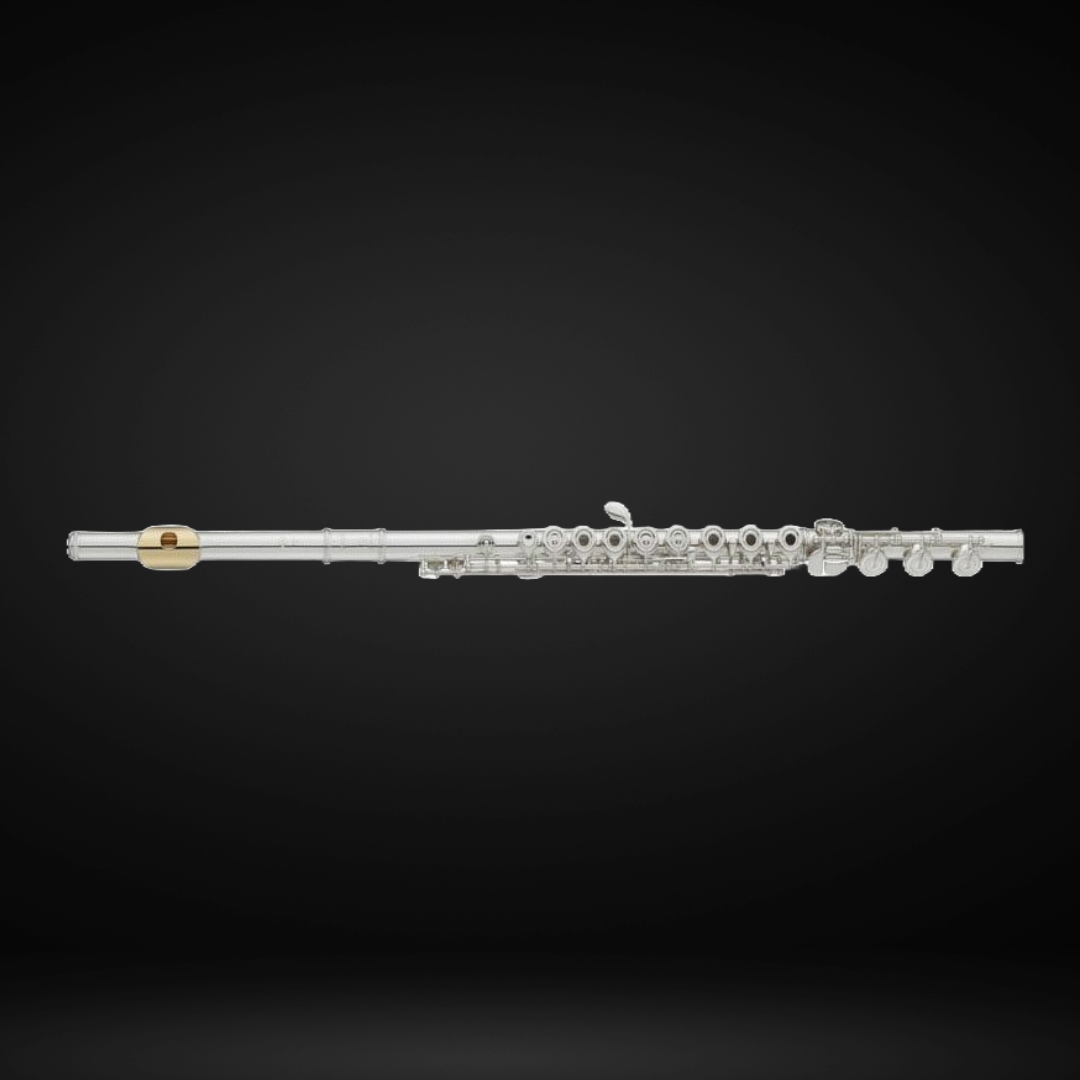 Yamaha YFL-482HGL Intermediate Flute B-Footjoint w/Gizmo Key, Gold-Plated Lip Plate & Case - Metronome Music Inc.