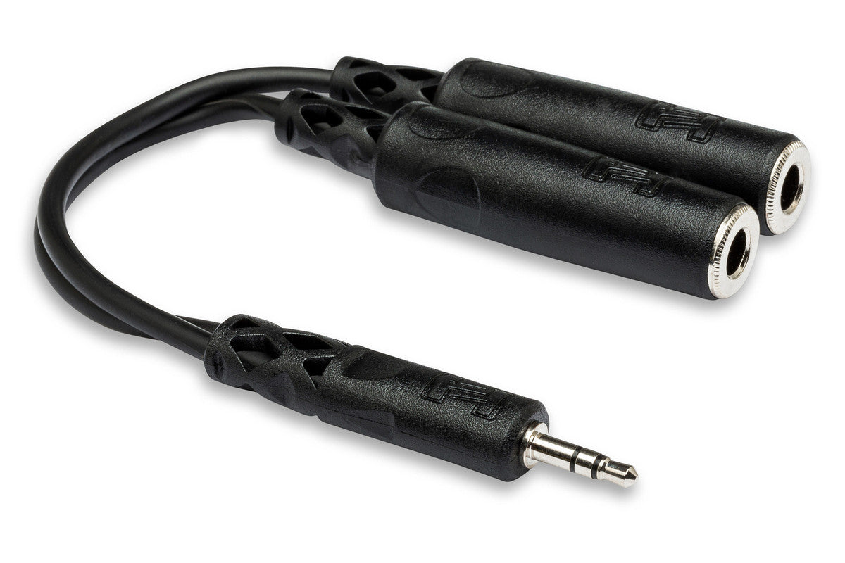 HOSA YMP-233 Y Cable, 3.5 Mm TRS To Dual 1/4 In TRSF - Metronome Music Inc.