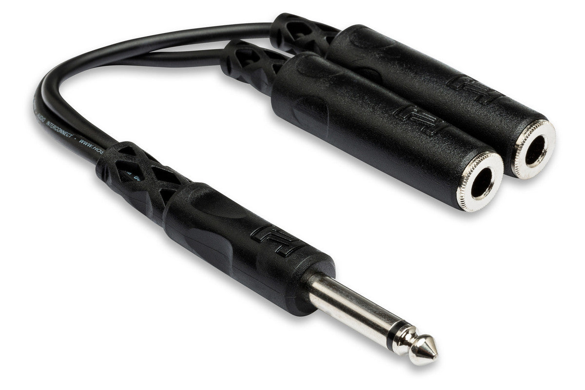 HOSA YPP-111 Y Cable, 1/4 In TS To Dual 1/4 In TSF - Metronome Music Inc.