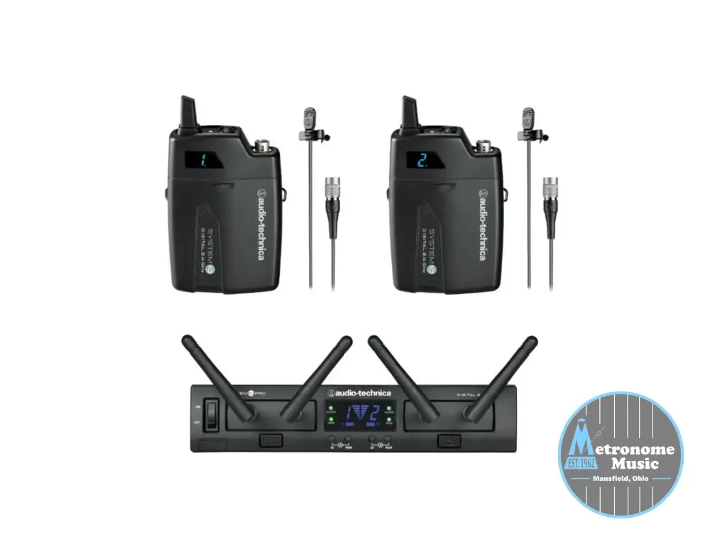 Audio-Technica ATW-1311/L System 10 PRO Wireless Lavalier Microphone System - Metronome Music Inc.