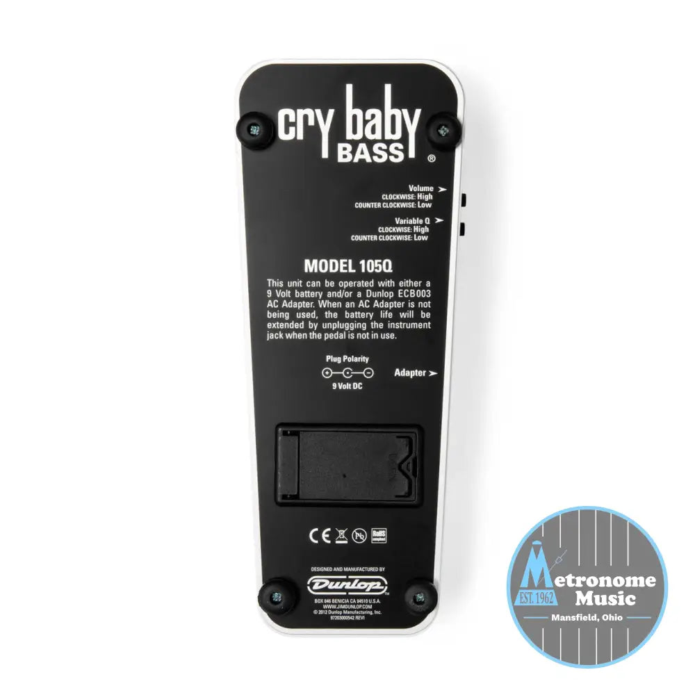 Dunlop Baby Bass Wah- 105Q - Metronome Music Inc.