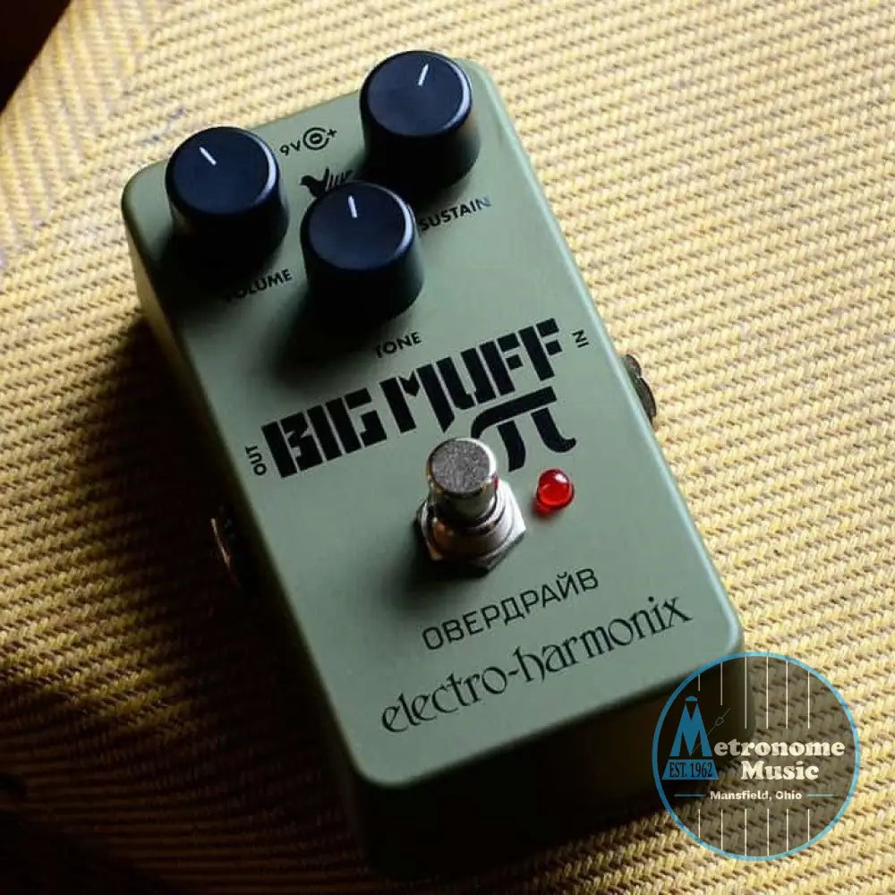 Electro-Harmonix Green Russian Big Muff Pi- Fuzz/Distortion/Sustainer - Metronome Music Inc.