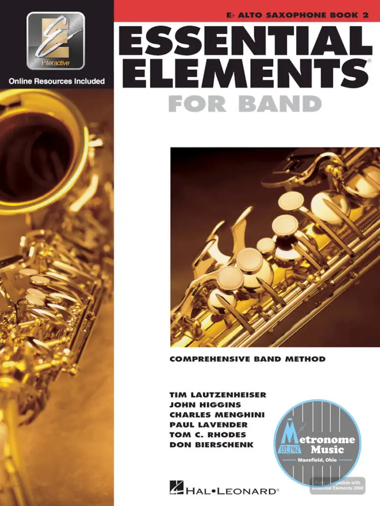 Essential Elements for Band, Eb Alto Saxophone Book 2 - Metronome Music Inc.
