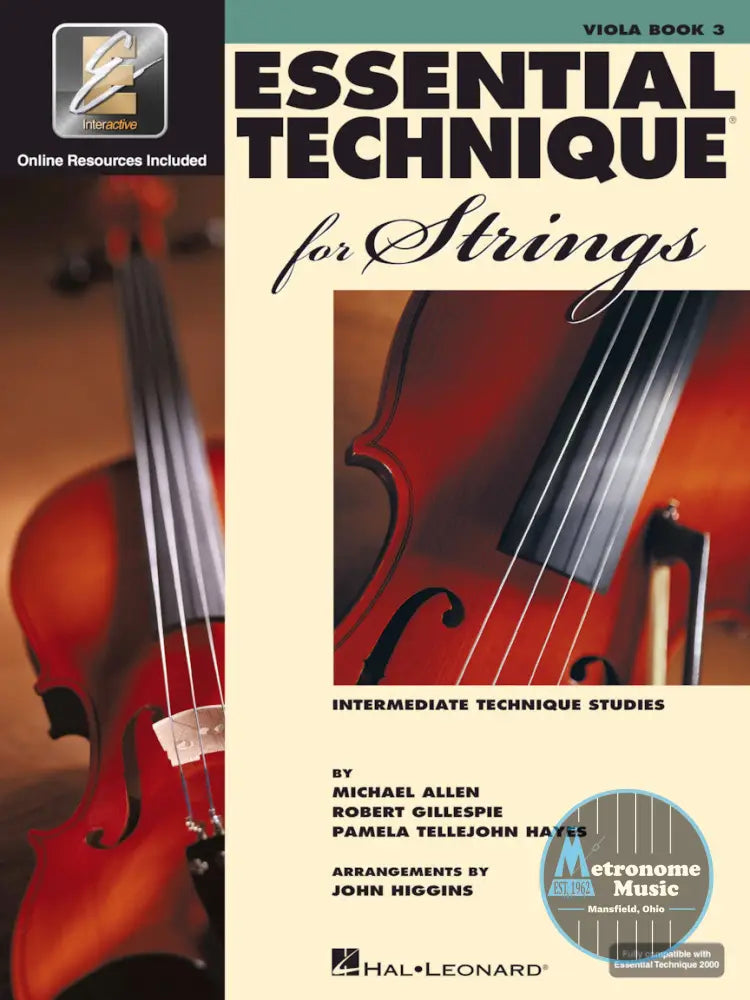 Essential Technique for Strings, Viola Book 3 - Metronome Music Inc.
