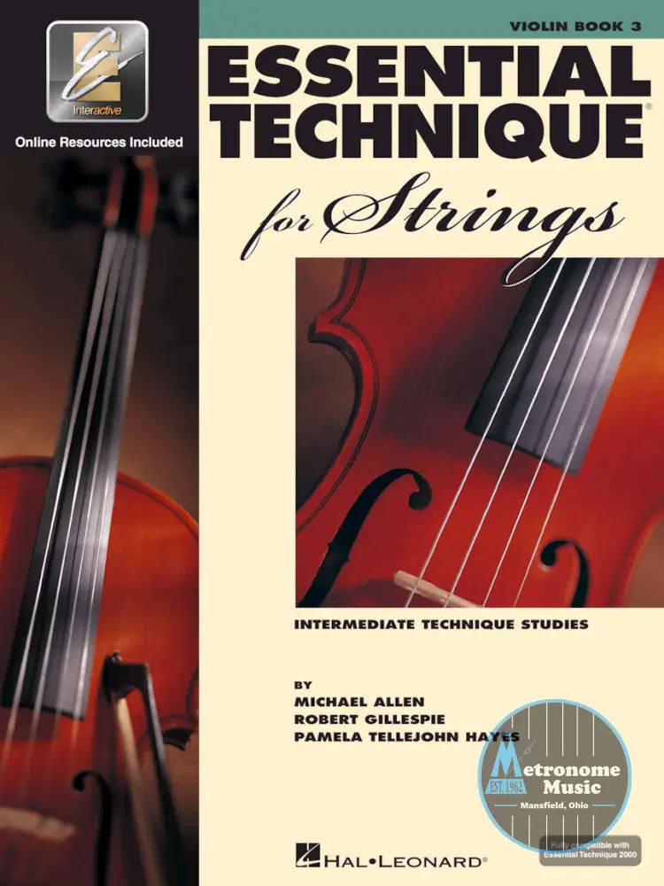 Essential Technique for Strings, Violin Book 3 - Metronome Music Inc.