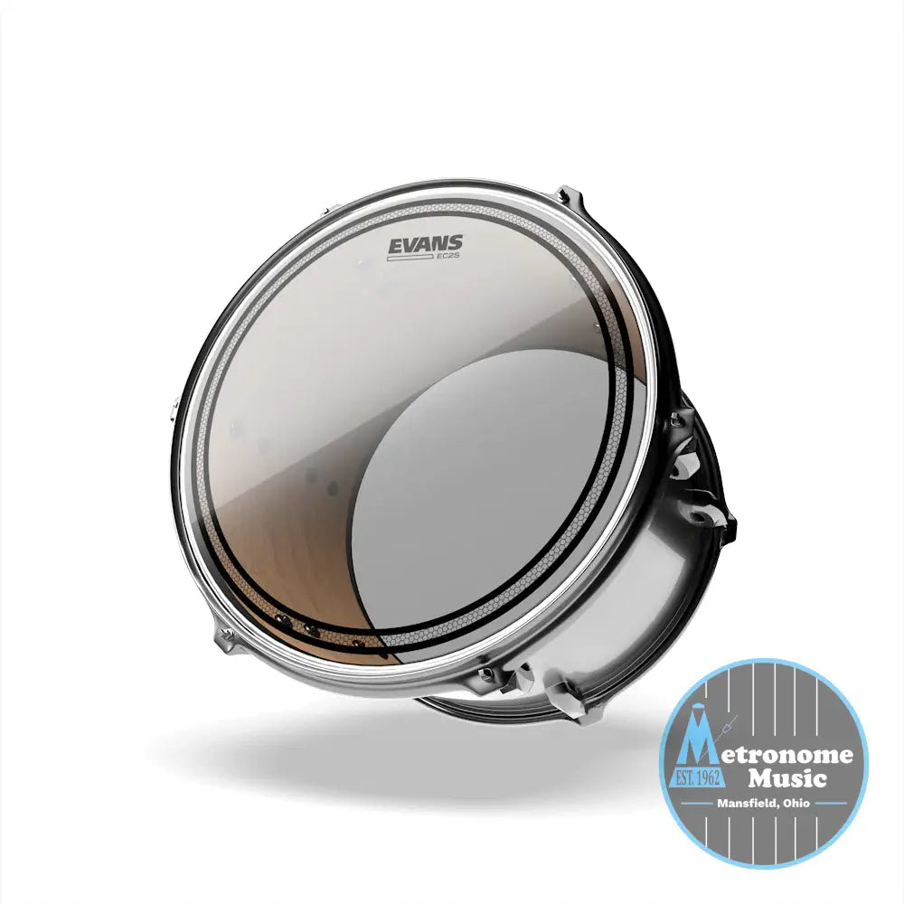 Evans EC2S Clear Drumhead, TT12EC2S- 12" - Metronome Music Inc.