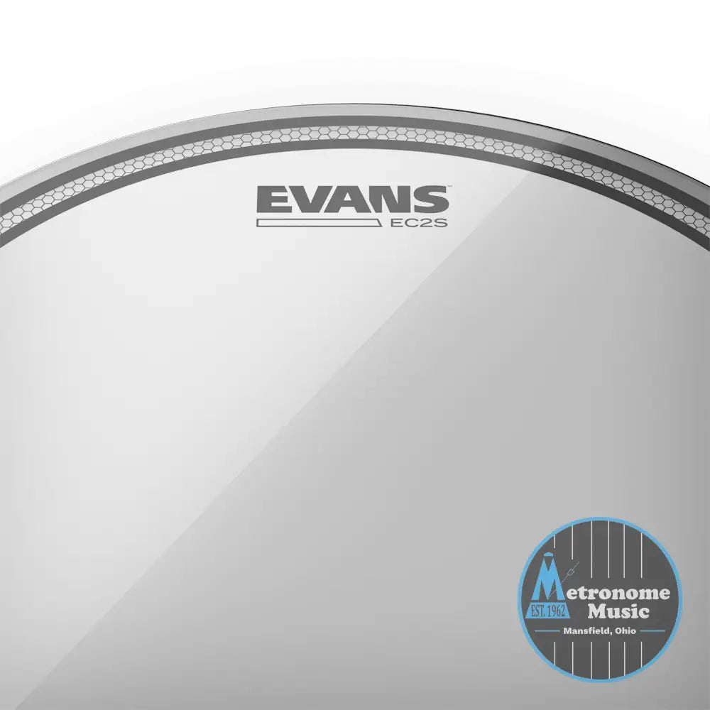 Evans EC2S Clear Drumhead, TT13EC2S- 13" - Metronome Music Inc.