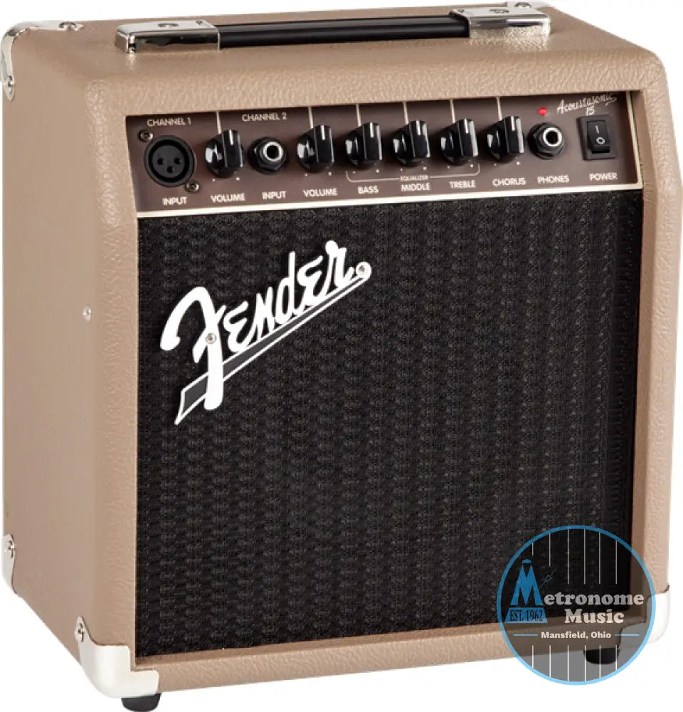 Fender Acoustasonic 15, 2-Channel 1x6" Acoustic Amplifier - Metronome Music Inc.
