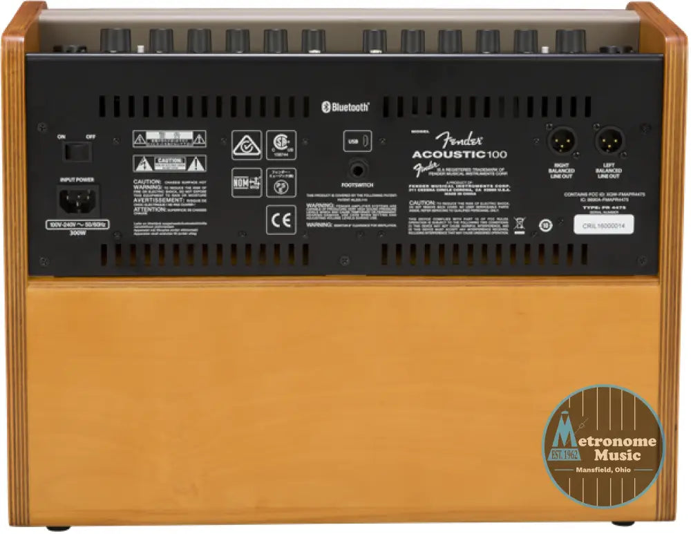 Fender Acoustic 100, 2-Channel 1x8" Acoustic Amplifier - Metronome Music Inc.