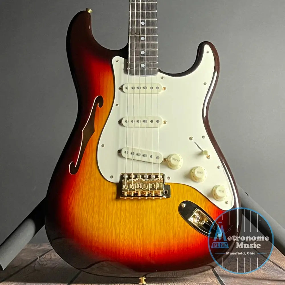 Fender Artisan Korina Stratocaster, Rosewood- Chocolate 3-Color Sunbur