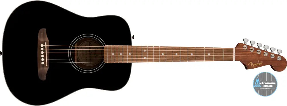 Fender California Standard Redondo Mini with Bag, Spruce Top, Black - Metronome Music Inc.