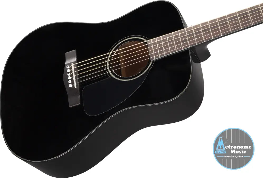 Fender CD-60 Dreadnought Acoustic w/Case, Walnut Fingerboard- Black - Metronome Music Inc.
