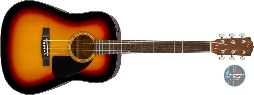 Fender CD-60 Dreadnought Acoustic w/Case, Walnut Fingerboard- Sunburst - Metronome Music Inc.