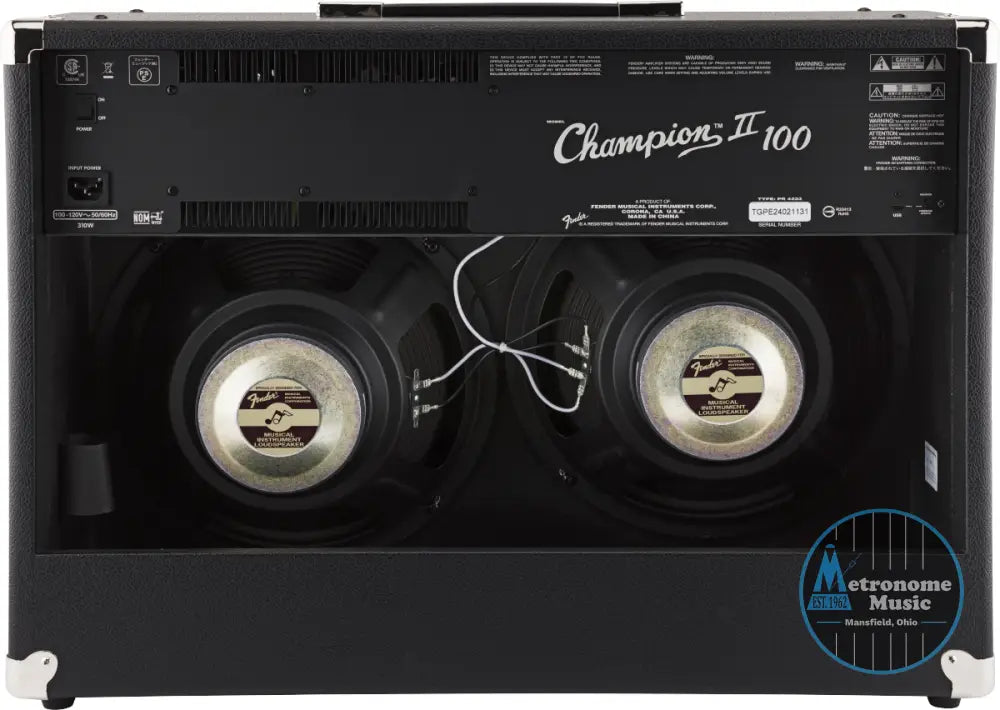 Fender Champion II 100 watt guitar amplifier - Metronome Music Inc.