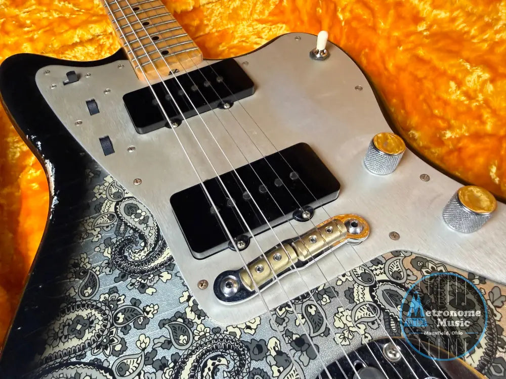 Fender Custom Shop Limited Edition Custom Jazzmaster Relic - Aged Black Paisley - Electric Guitar